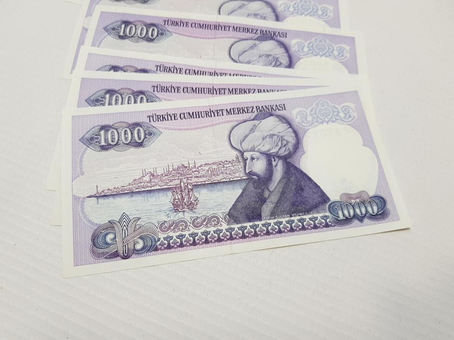 7. EMİSYON 1000 LİRA KAĞIT PARA LOTU