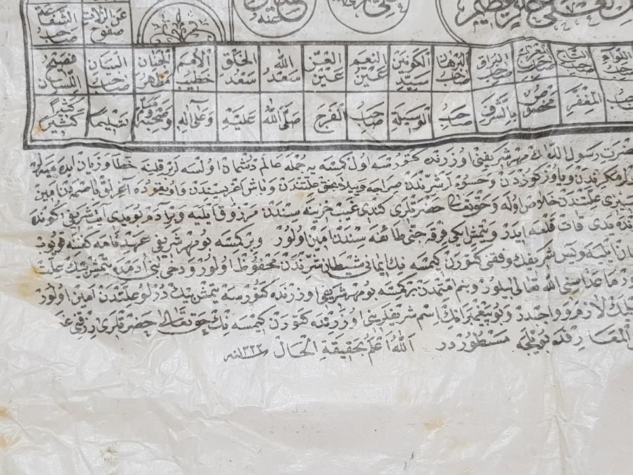 OSMANLI DÖNEMİ 1907 TARİHLİ HİLYE-İ ŞERİF