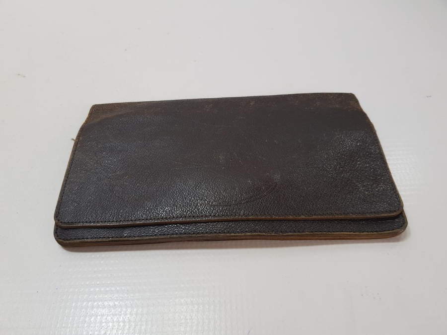 KURTULUŞ SAVAŞI DÖNEMİ OSMANLICA MİSAK-I MİLLİ YADİGARI YAZILI DERİ SUBAY CÜZDANI