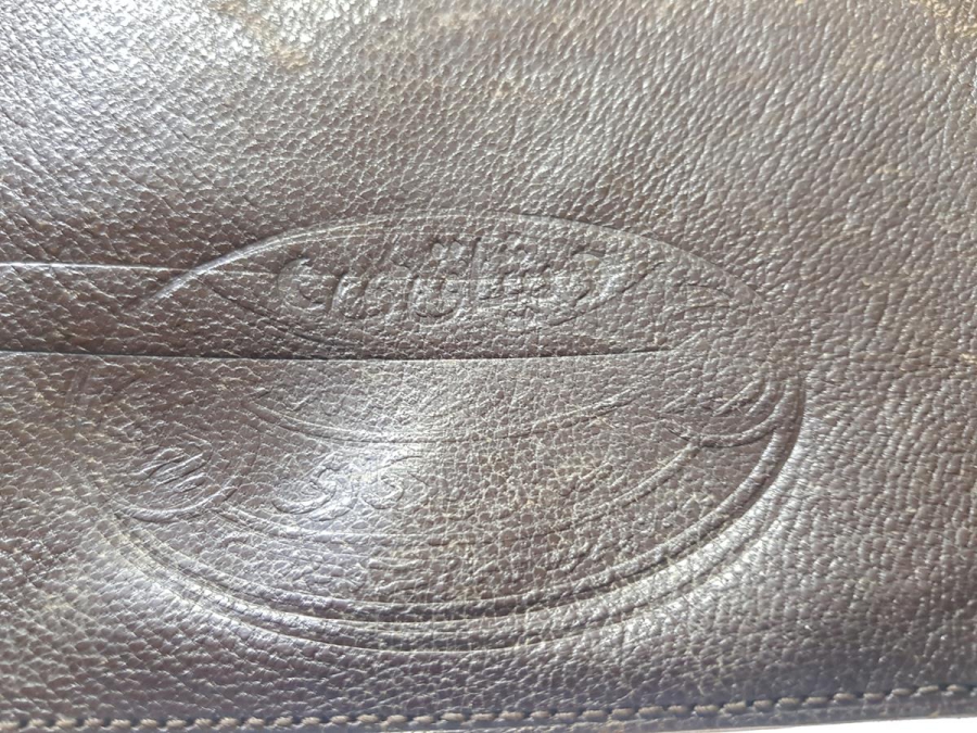 KURTULUŞ SAVAŞI DÖNEMİ OSMANLICA MİSAK-I MİLLİ YADİGARI YAZILI DERİ SUBAY CÜZDANI