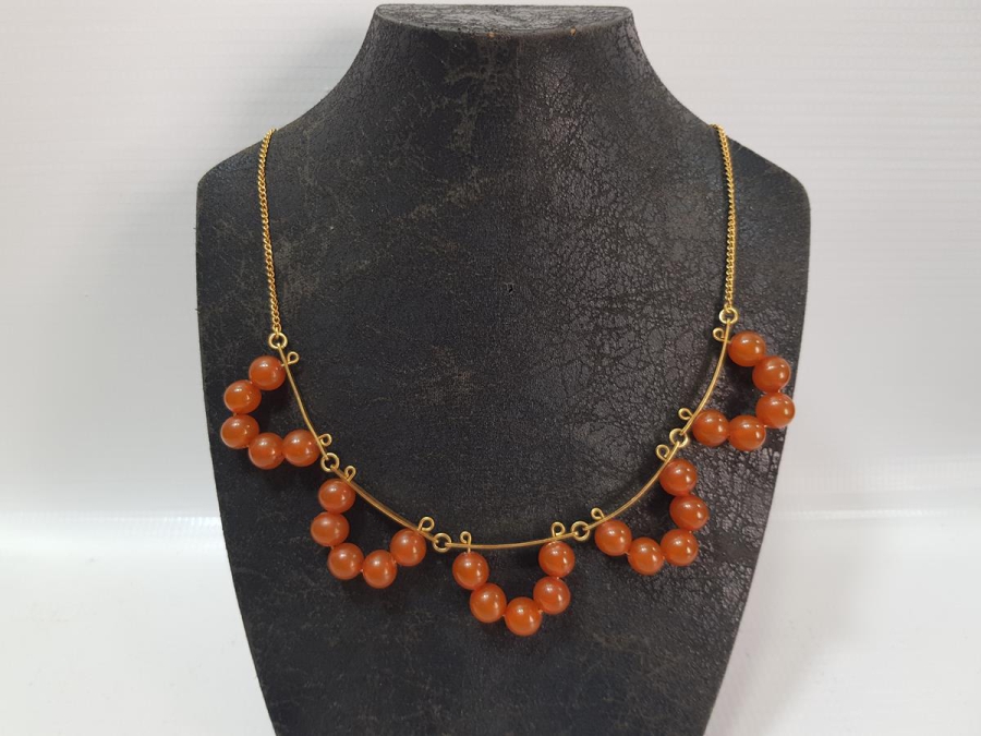 ÖZEL YAPIM DAMLA KEHRİBAR GERDANLIK