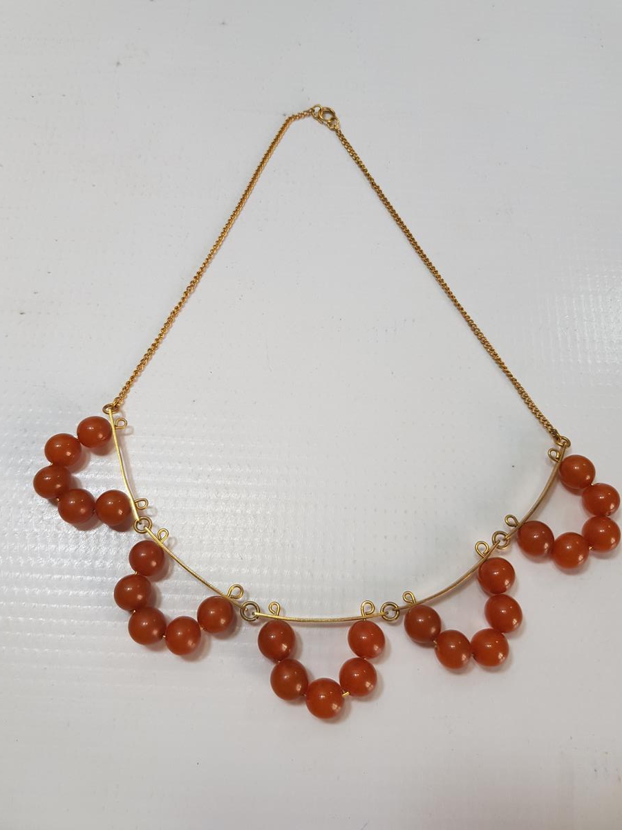 ÖZEL YAPIM DAMLA KEHRİBAR GERDANLIK