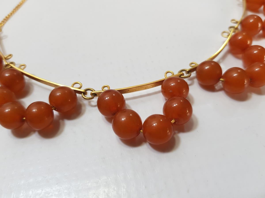 ÖZEL YAPIM DAMLA KEHRİBAR GERDANLIK