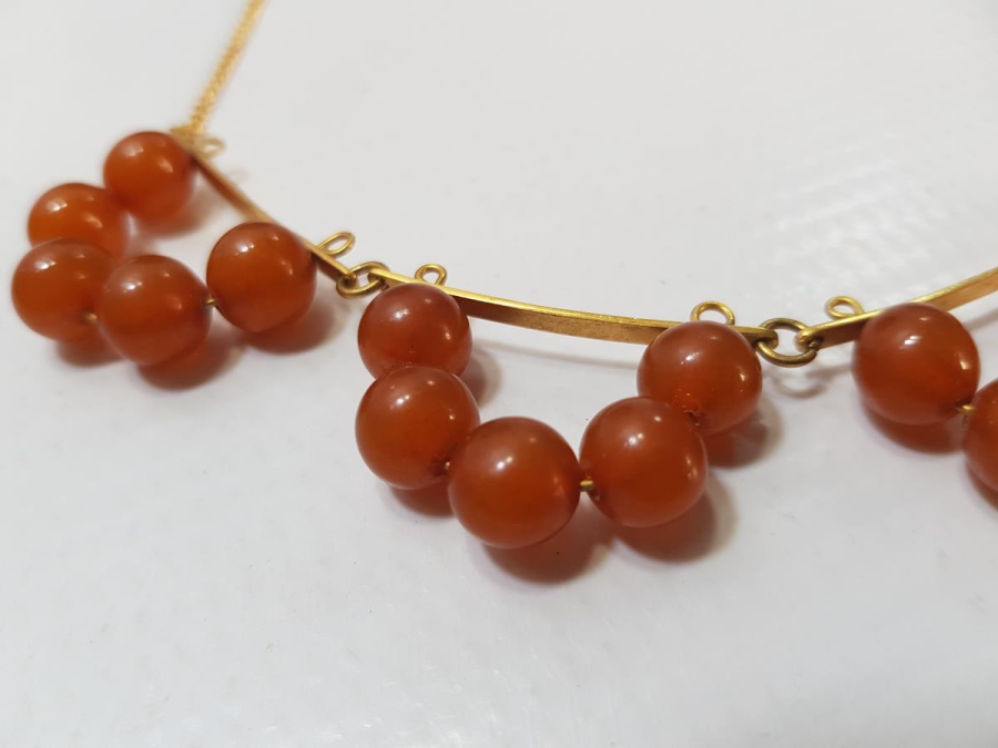 ÖZEL YAPIM DAMLA KEHRİBAR GERDANLIK