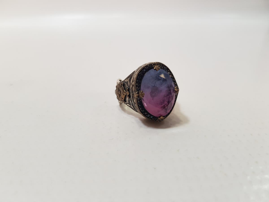 AQUAMARİN TAŞLI GÜMÜŞ YÜZÜK