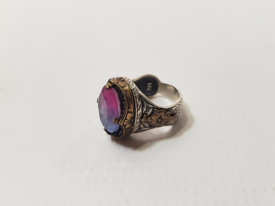 AQUAMARİN TAŞLI GÜMÜŞ YÜZÜK