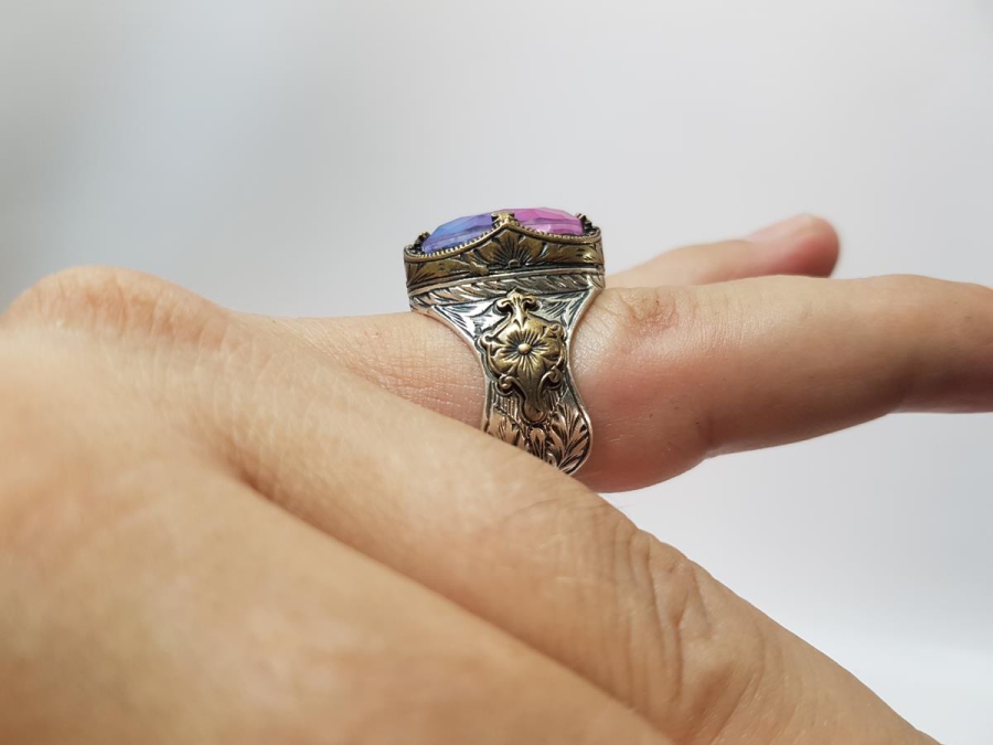 AQUAMARİN TAŞLI GÜMÜŞ YÜZÜK