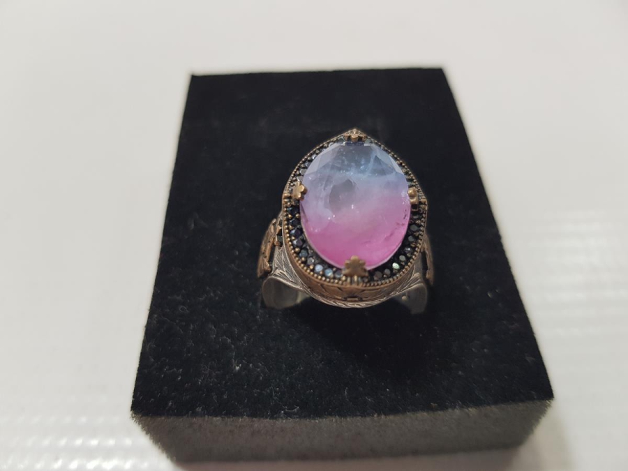 AQUAMARİN TAŞLI GÜMÜŞ YÜZÜK