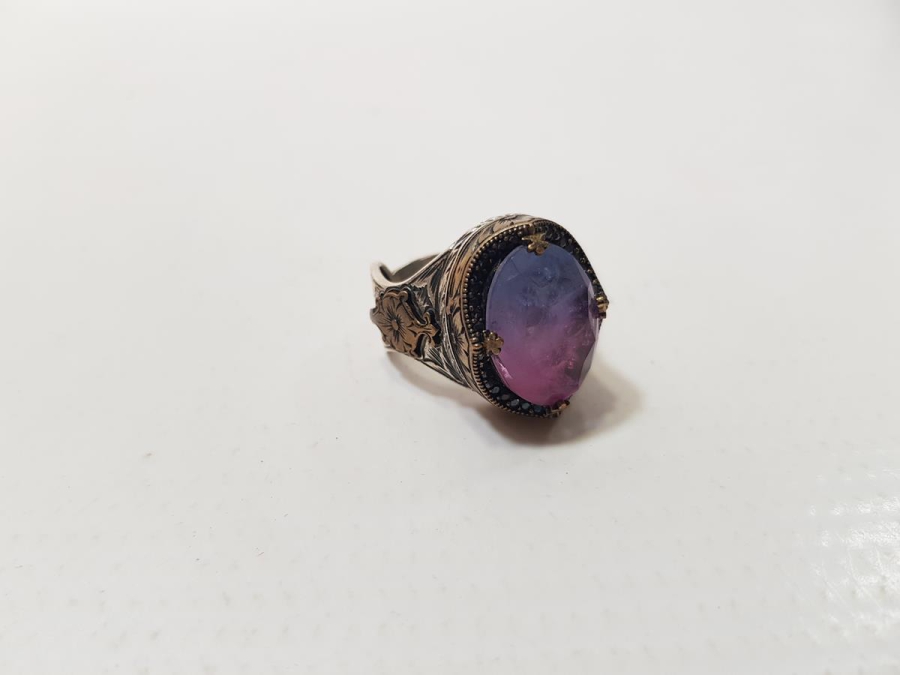 AQUAMARİN TAŞLI GÜMÜŞ YÜZÜK