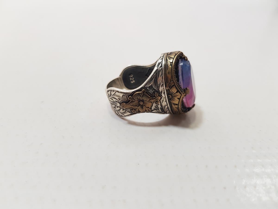 AQUAMARİN TAŞLI GÜMÜŞ YÜZÜK