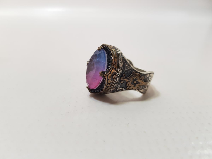 AQUAMARİN TAŞLI GÜMÜŞ YÜZÜK