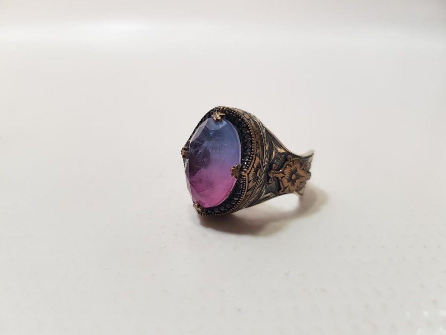 AQUAMARİN TAŞLI GÜMÜŞ YÜZÜK