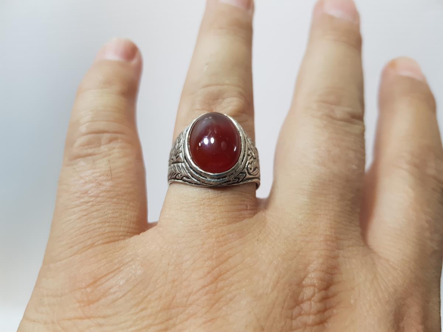 AKİK TAŞLI GÜMÜŞ YÜZÜK