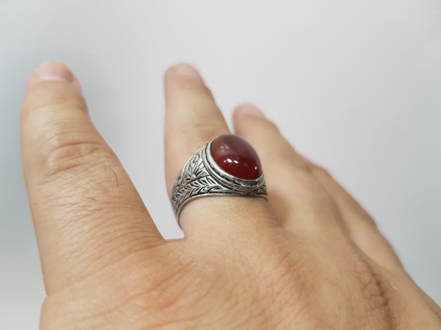 AKİK TAŞLI GÜMÜŞ YÜZÜK