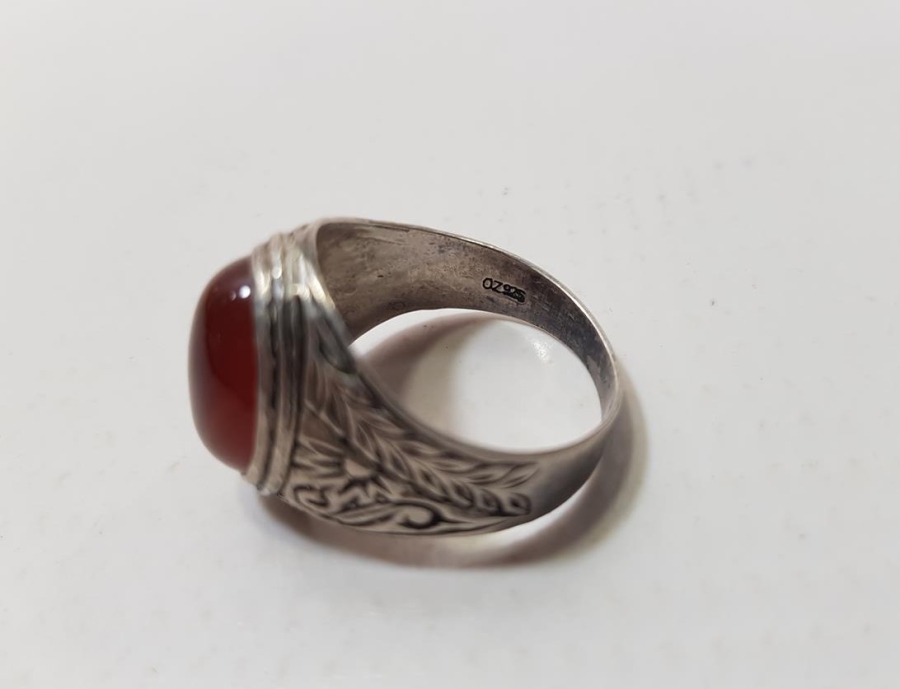 AKİK TAŞLI GÜMÜŞ YÜZÜK