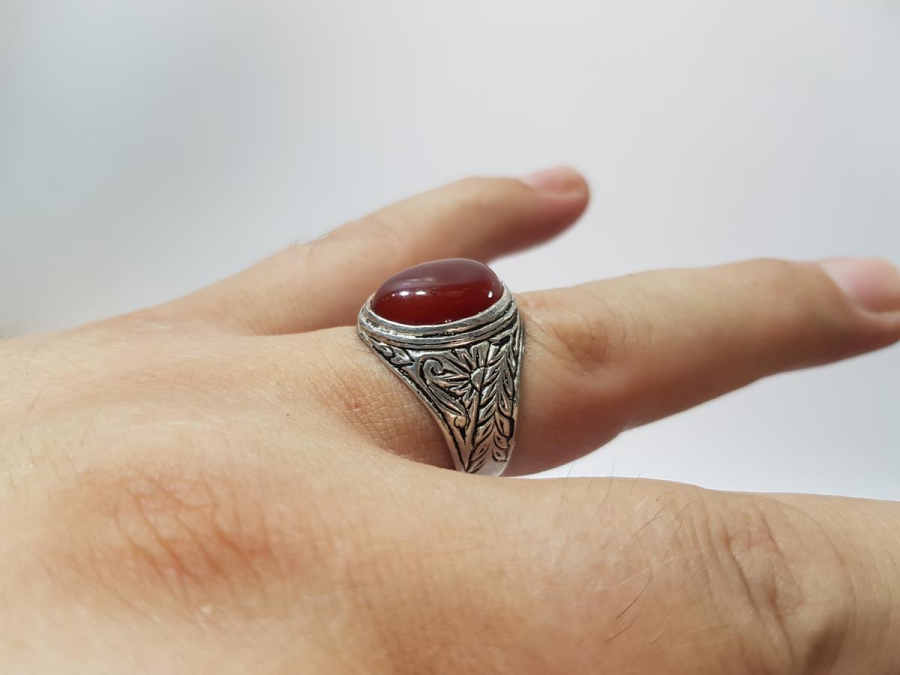 AKİK TAŞLI GÜMÜŞ YÜZÜK