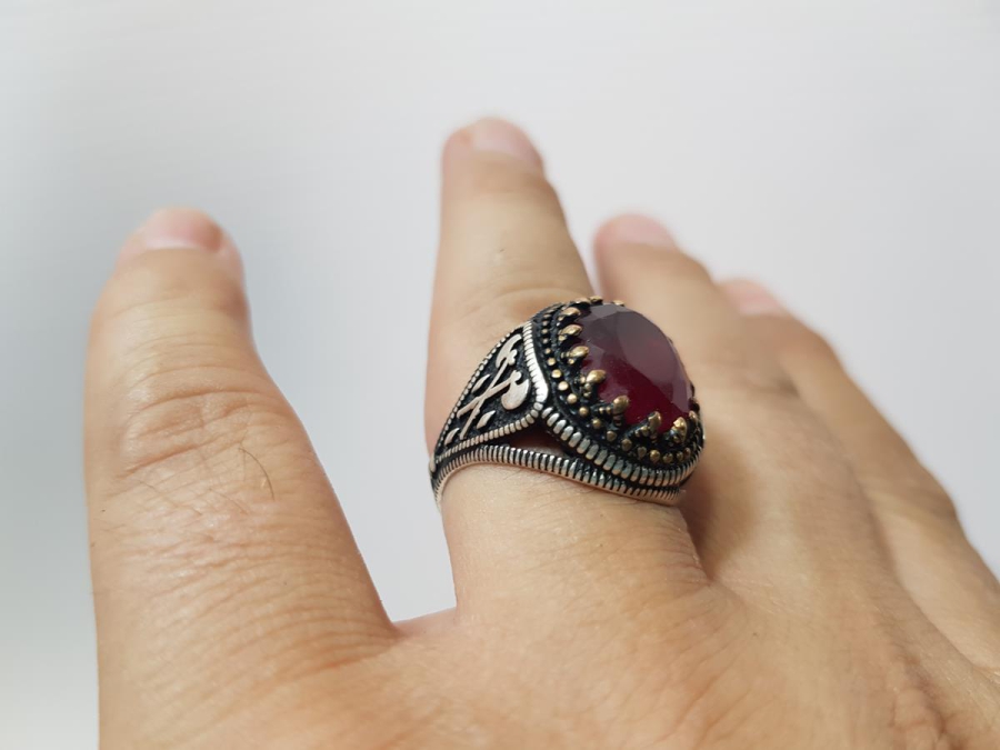 AKİK TAŞLI GÜMÜŞ YÜZÜK