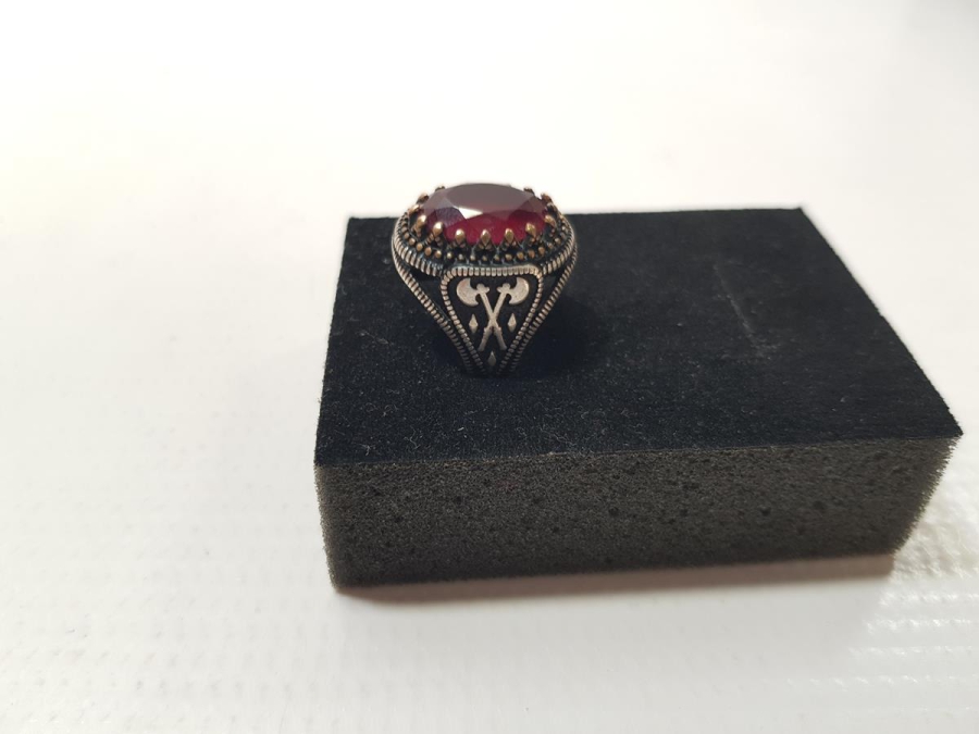 AKİK TAŞLI GÜMÜŞ YÜZÜK