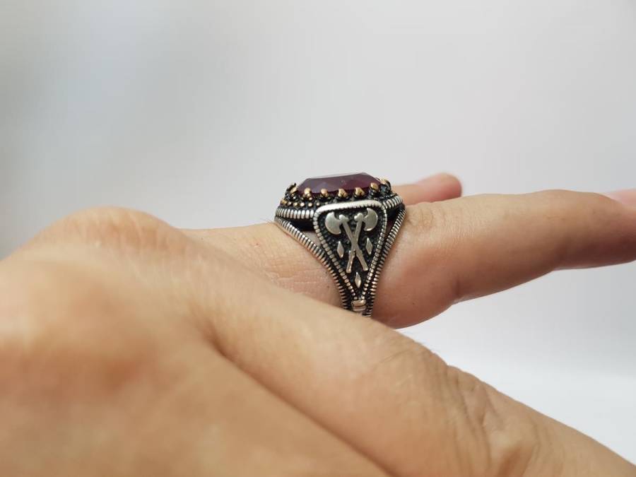 AKİK TAŞLI GÜMÜŞ YÜZÜK