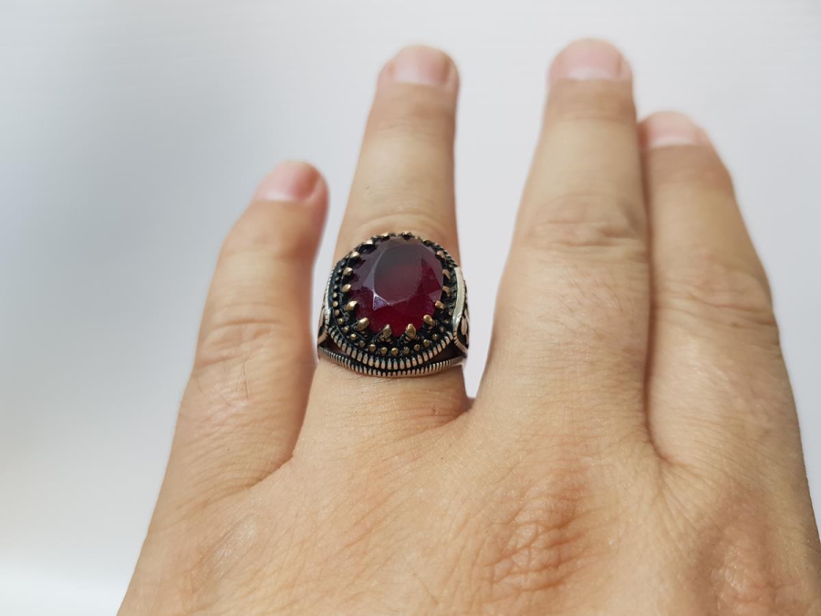 AKİK TAŞLI GÜMÜŞ YÜZÜK