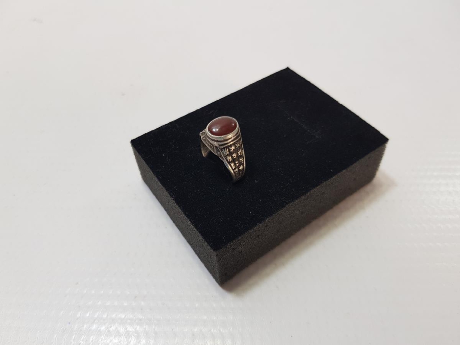 OSMANLI DÖNEMİ AKİK TAŞLI GÜMÜŞ YÜZÜK