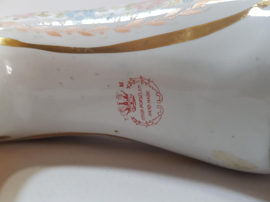 AYAKKABI FORMLU EL BOYAMA PORSELEN BİBLO