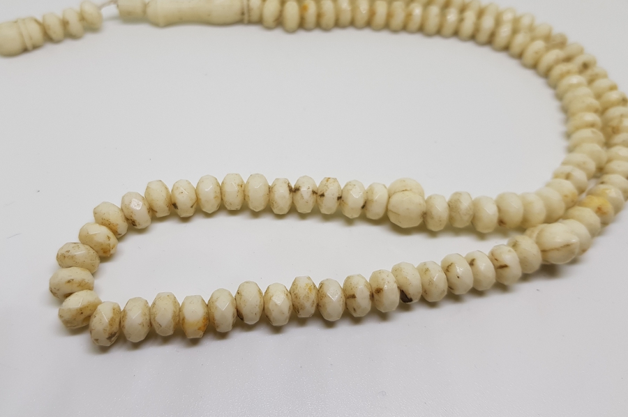 OSMANLI DÖNEMİ ÇOK NADİR FASETA KESİMLİ TAŞ OPALİN NAMAZ TESPİHİ