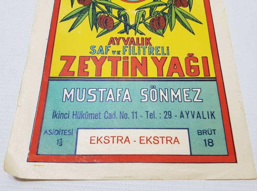 ANTİKA BÜYÜK BOY ZEYTİNYAĞI ETİKETİ