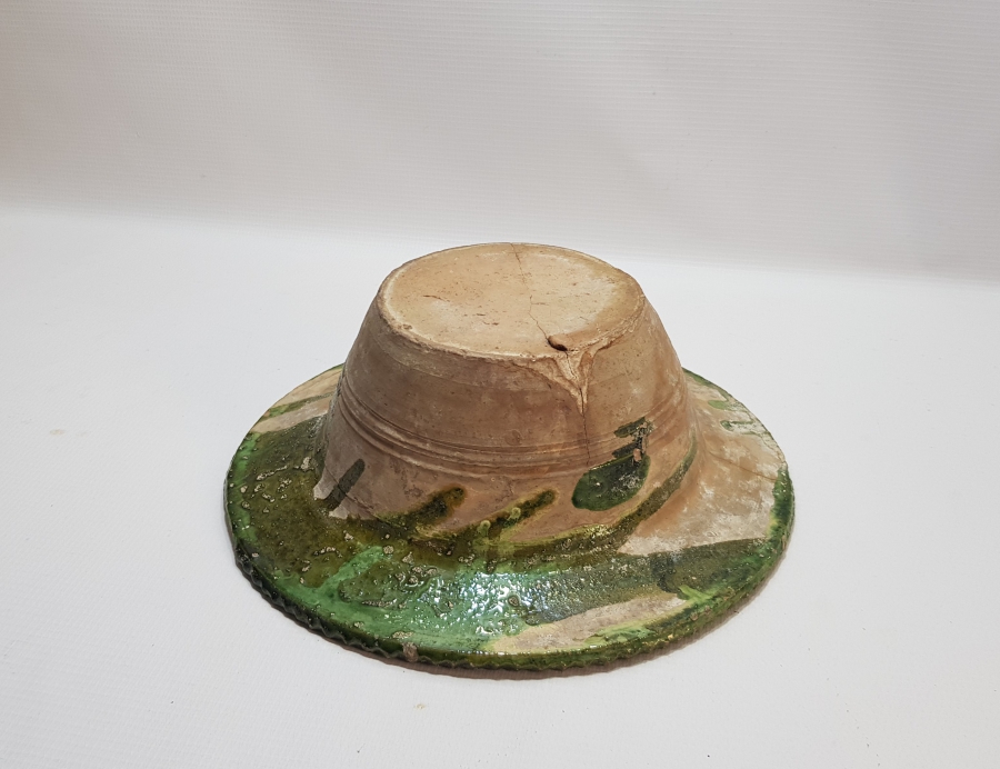 OSMANLI DÖNEMİ 1800 BAŞLARI ÇANAKKALE YAPIMI SIRLI FİNCAN KURUTMALIĞI