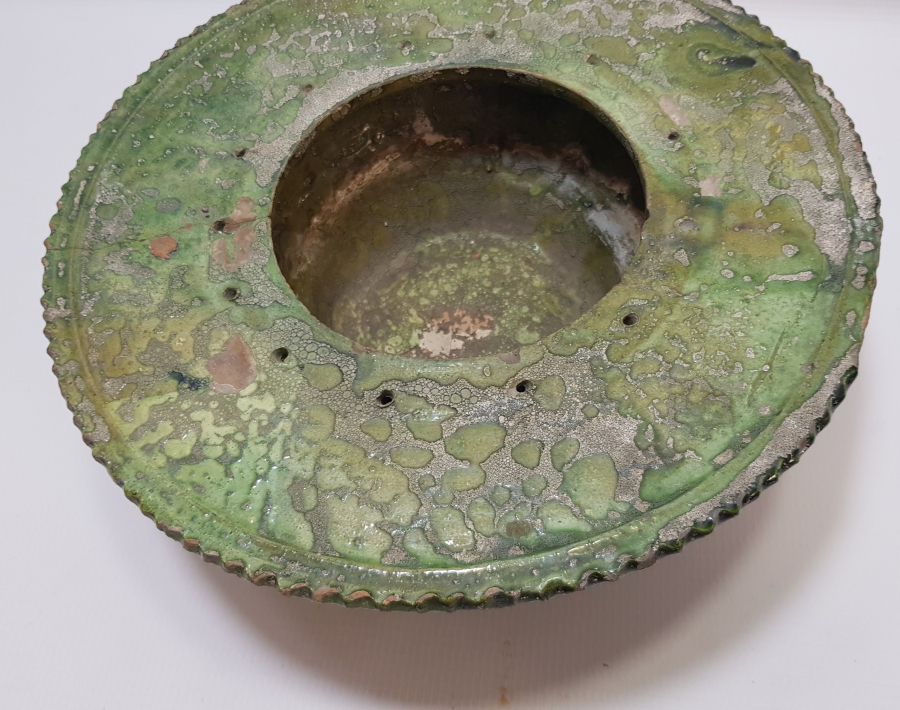 OSMANLI DÖNEMİ 1800 BAŞLARI ÇANAKKALE YAPIMI SIRLI FİNCAN KURUTMALIĞI