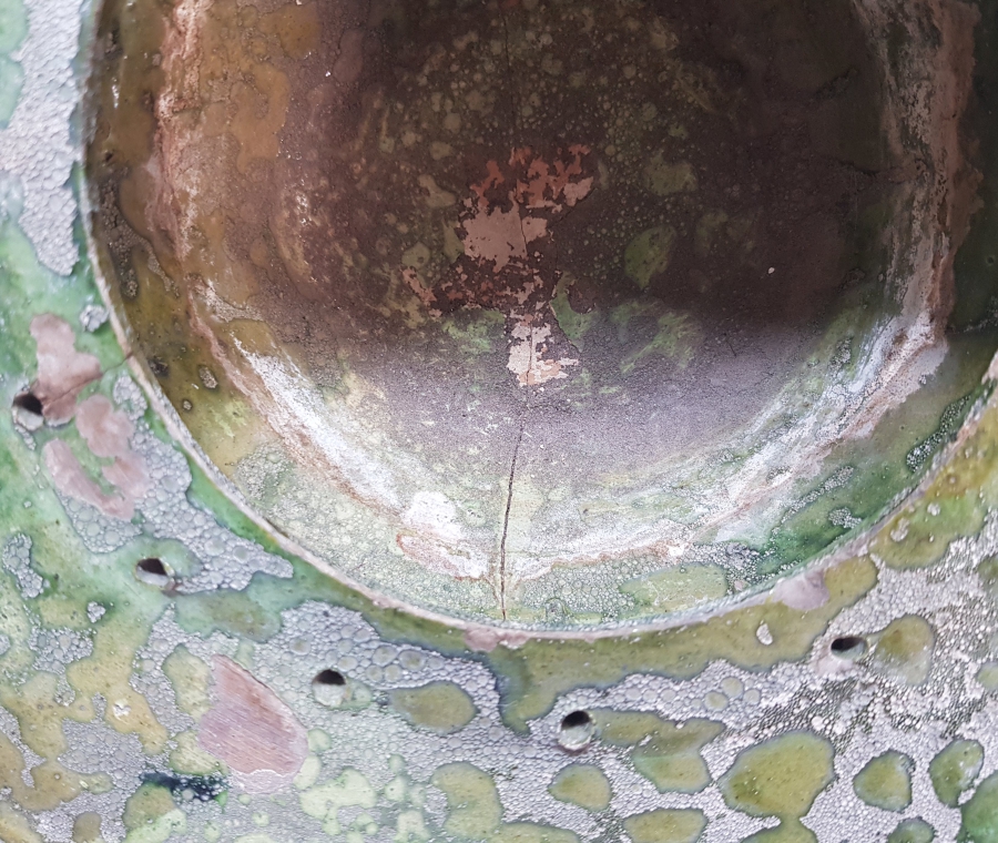 OSMANLI DÖNEMİ 1800 BAŞLARI ÇANAKKALE YAPIMI SIRLI FİNCAN KURUTMALIĞI