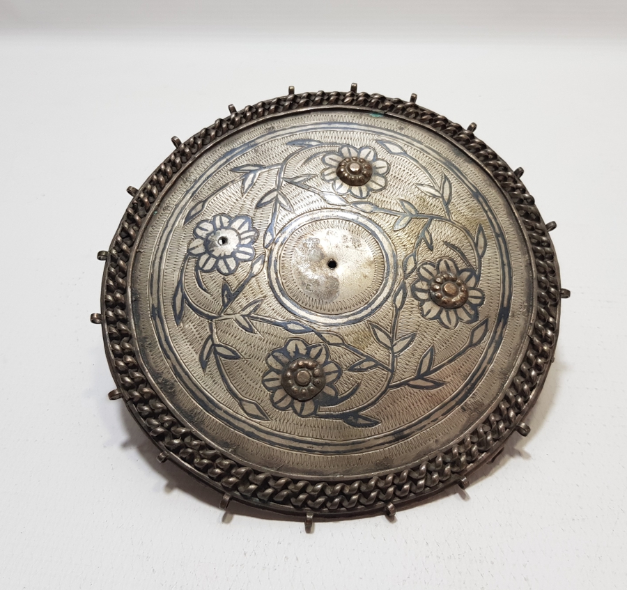 OSMANLI DÖNEMİ SAVAT İŞÇİLİKLİ VAN ERMENİ USTA YAPIMI GÜMÜŞ GELİN TEPELİĞİ