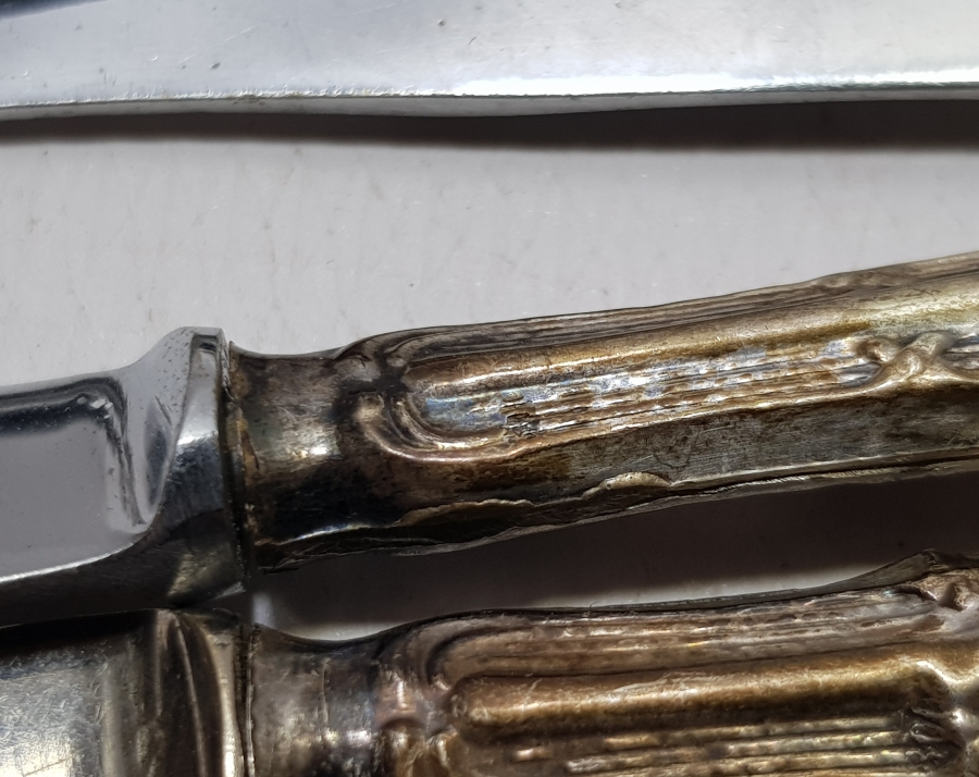 GÜMÜŞ SAPLI ALTILI ÇATAL BIÇAK SETİ