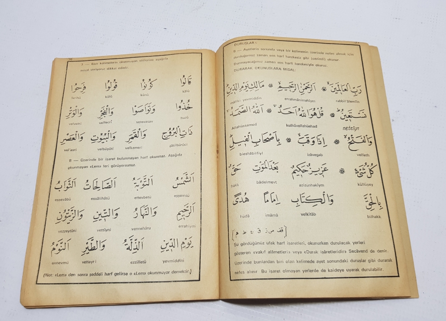 1978 YILI KUR'AN ALFABESİ KİTABI