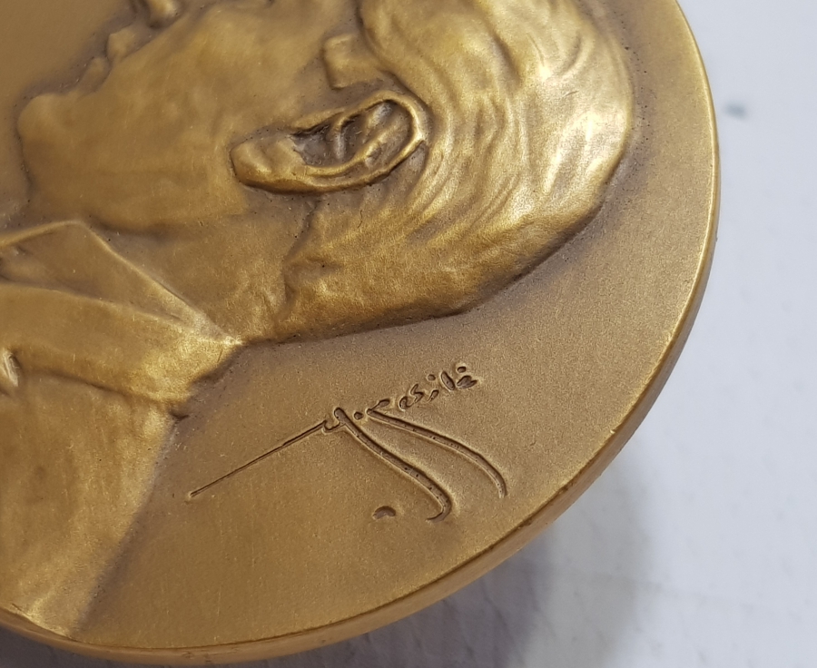 OSMANLICA GAZİ MUSTAFA KEMAL İMZALI BÜYÜK BOY ATATÜRK MADALYON