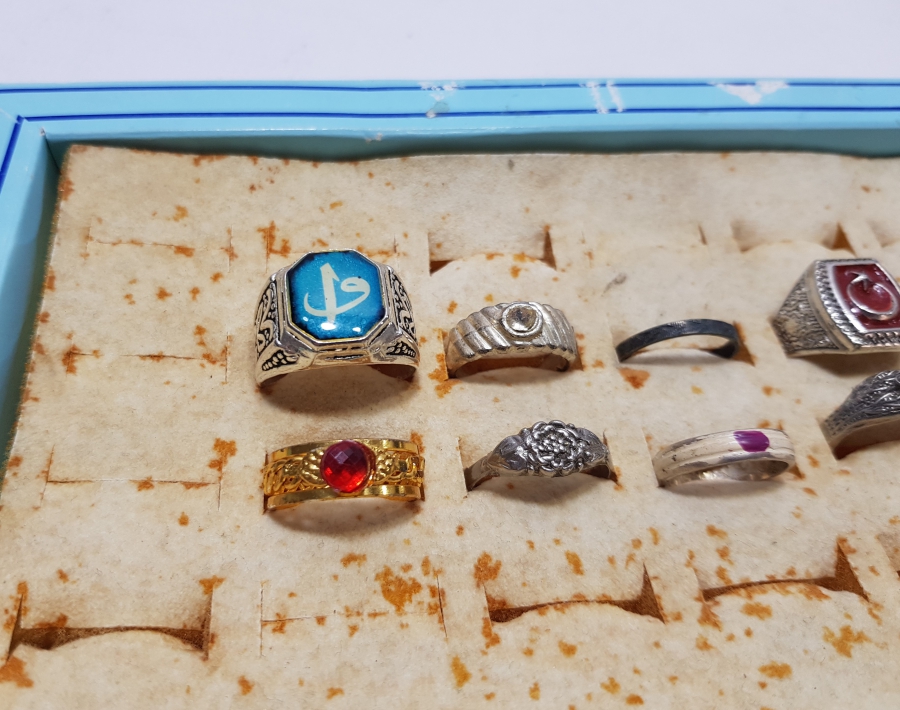 GÜMÜŞ KAPLAMA ANTİKA YÜZÜK LOTU