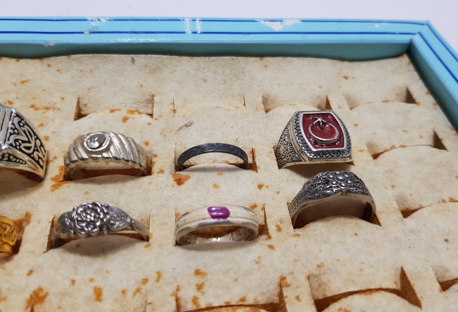 GÜMÜŞ KAPLAMA ANTİKA YÜZÜK LOTU