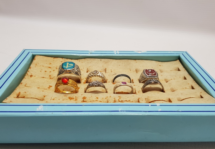 GÜMÜŞ KAPLAMA ANTİKA YÜZÜK LOTU