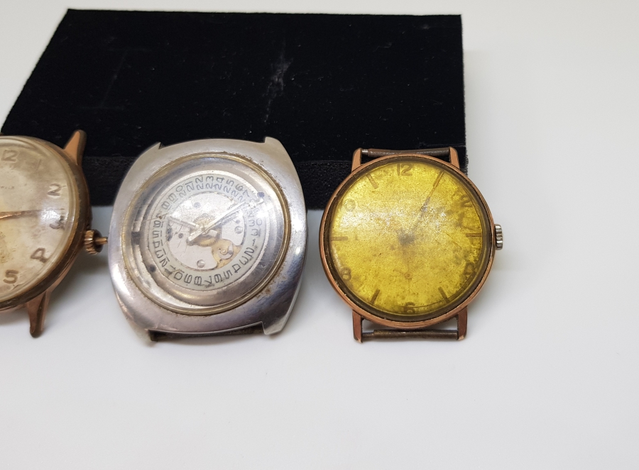 3 ADET KURMALI VE OTOMATİK ANTİKA KOL SAATİ LOTU