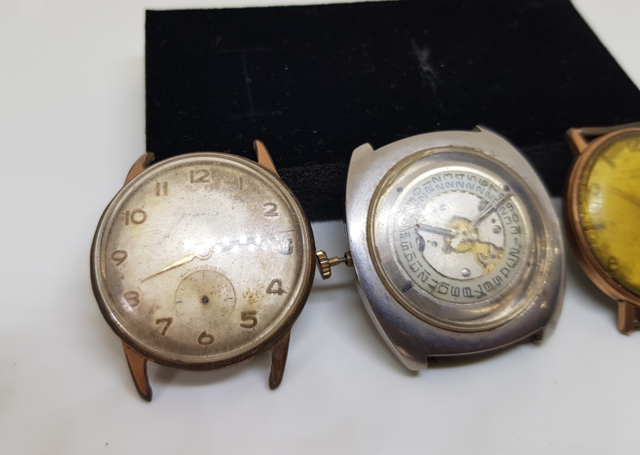 3 ADET KURMALI VE OTOMATİK ANTİKA KOL SAATİ LOTU