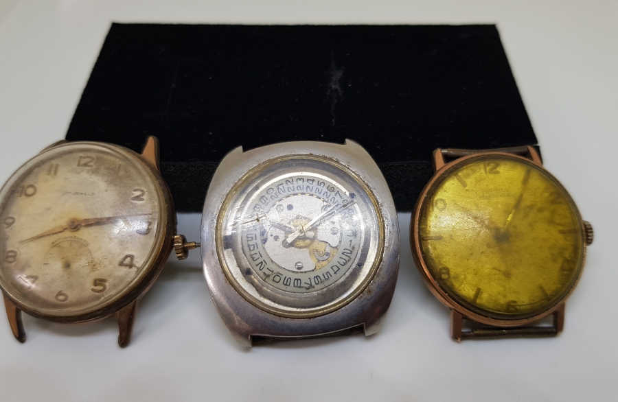 3 ADET KURMALI VE OTOMATİK ANTİKA KOL SAATİ LOTU