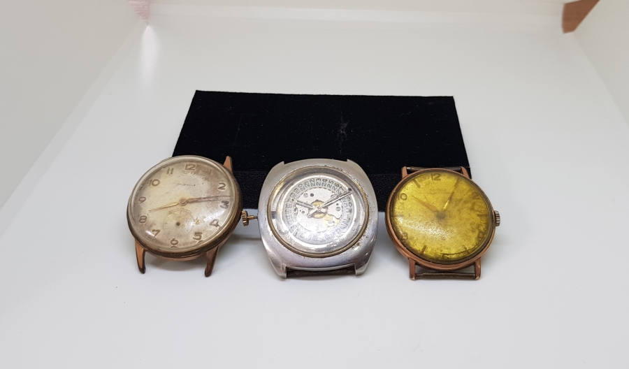 3 ADET KURMALI VE OTOMATİK ANTİKA KOL SAATİ LOTU