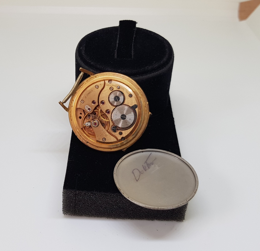 DEVLET DEMİR YOLLARI İÇİN ÖZEL YAPILMIŞ CORTEBERT MARKA ALTIN KAPLAMA KURMALI KOL SAATİ