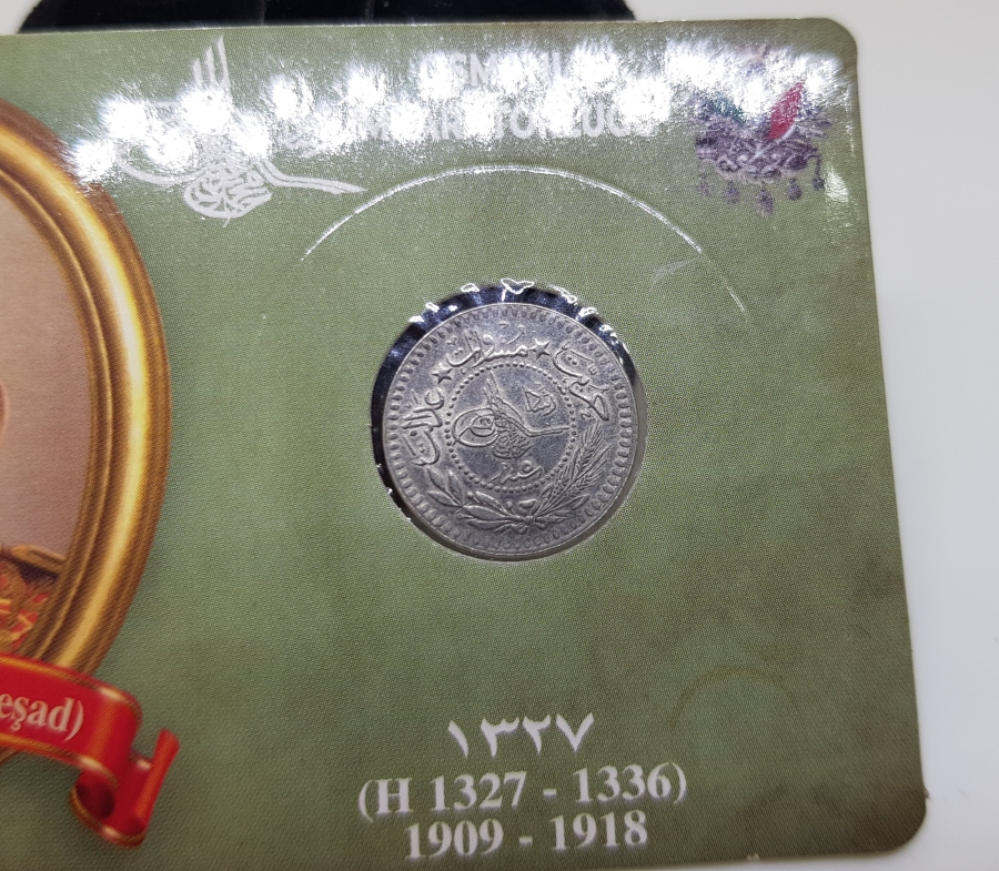 MEHMED REŞAD HAN DÖNEMİ ÇİL KONDİSYONDA KAPAMASINDA NİKEL 5 PARA