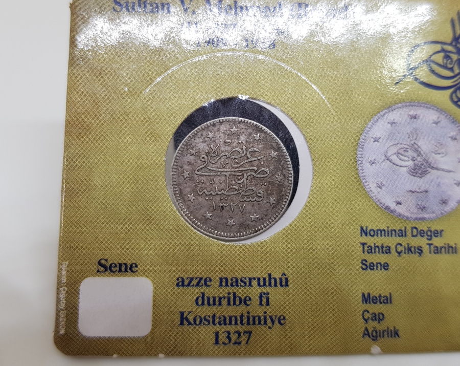 SULTAN MEHMET REŞAD HAN DÖNEMİ GÜMÜŞ 2 KURUŞ MECİDİYE