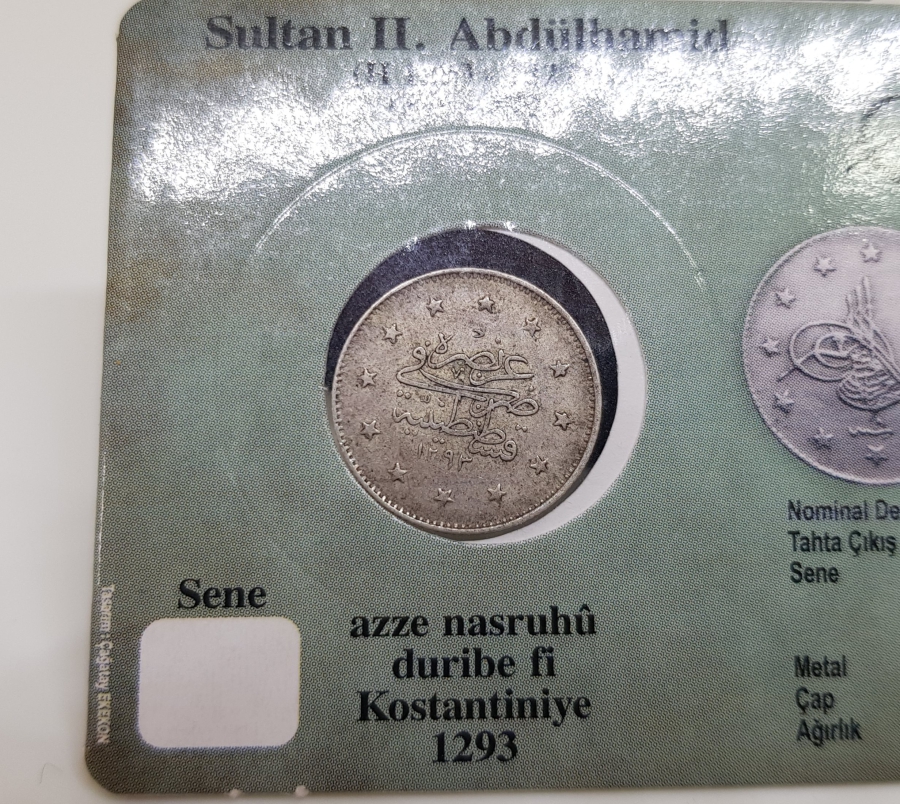 SULTAN ABDÜLHAMİD DÖNEMİ GÜMÜŞ 2 KURUŞ MECİDİYE