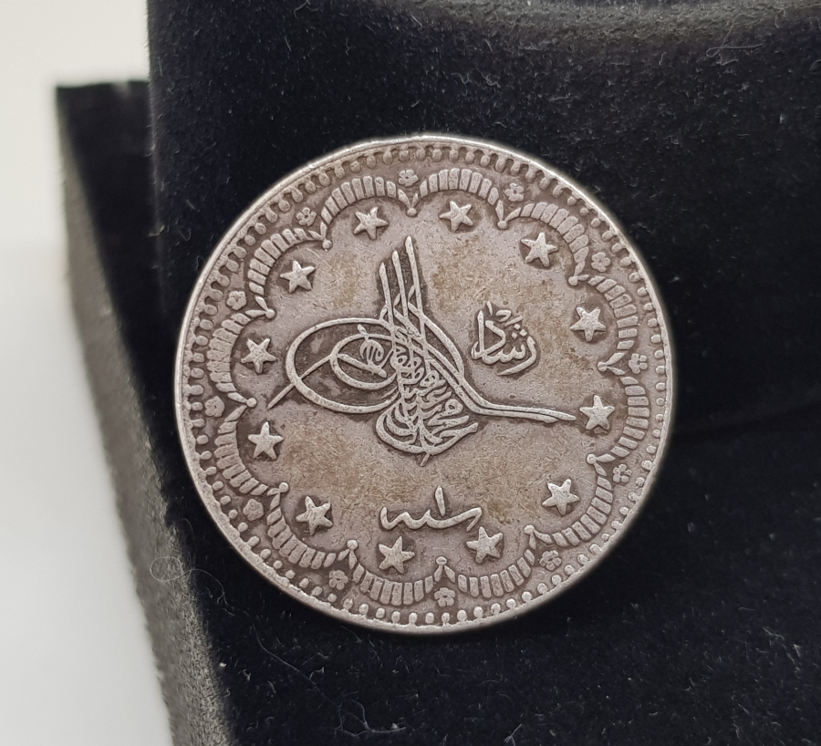 SULTAN MEHMET REŞAT HAN DÖNEMİ GÜMÜŞ 5 KURUŞ MECİDİYE