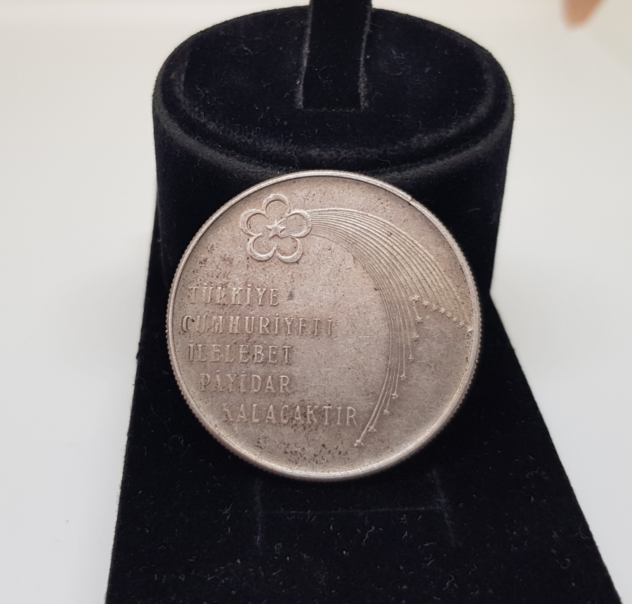 1973 CUMHURİYETİN 50. YILI GÜMÜŞ 100 LİRA HATIRA PARA