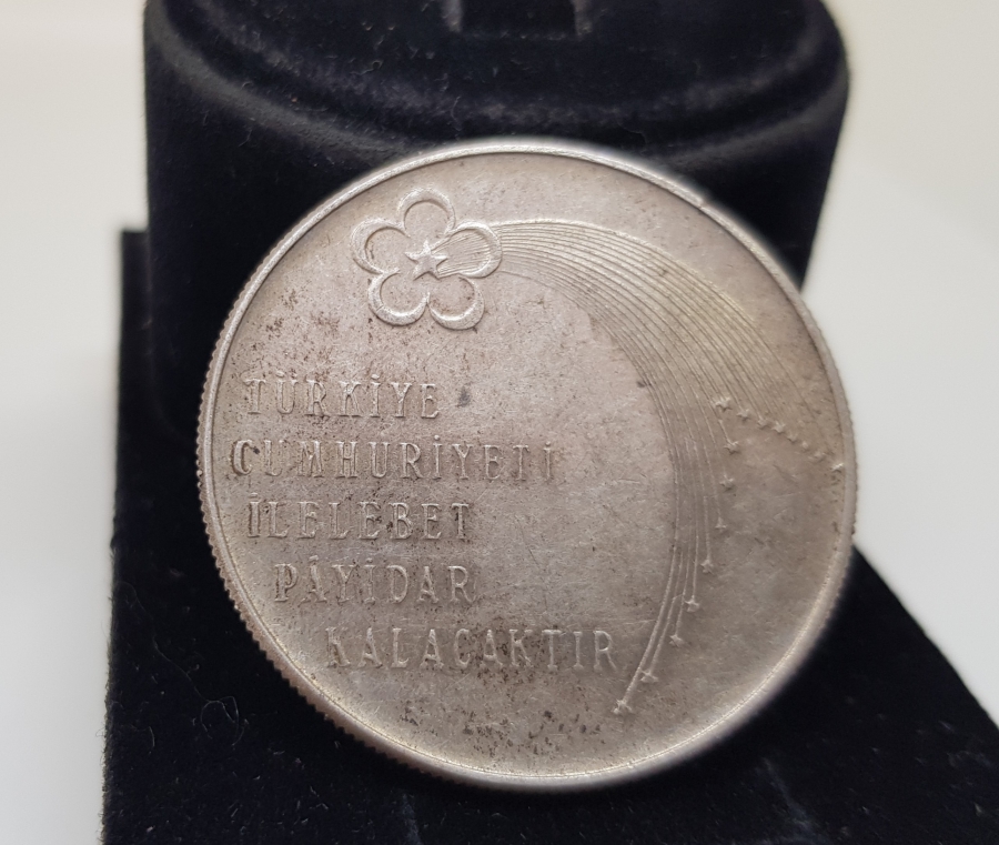 1973 CUMHURİYETİN 50. YILI GÜMÜŞ 100 LİRA HATIRA PARA