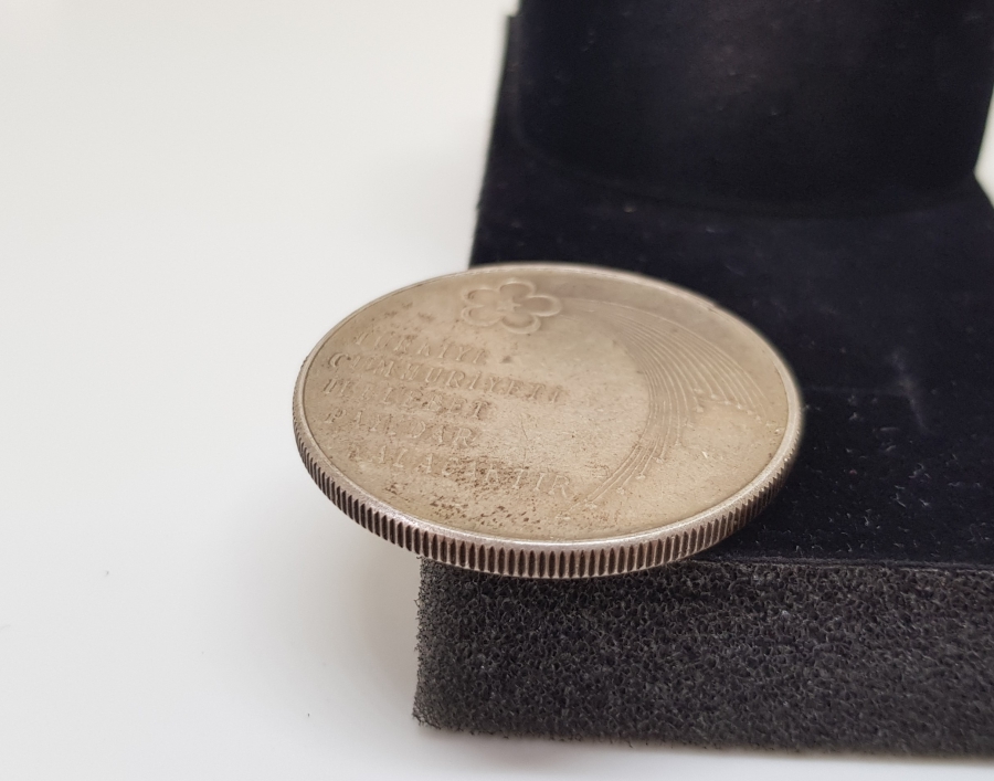 1973 CUMHURİYETİN 50. YILI GÜMÜŞ 100 LİRA HATIRA PARA